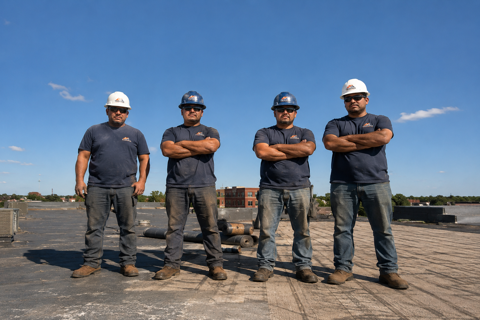 Texoma Roof Experts commercial roofing team